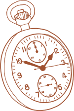 Clock 2 orange